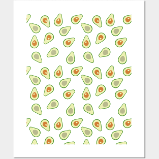 AVACADOS FOOD PATTERN Posters and Art